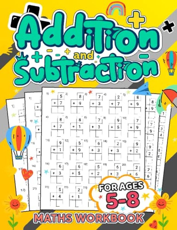 Math Workbook for Kids aged 5-8 - Add Up the Fun! Mastering Math with our Addition and Subtraction Workbook