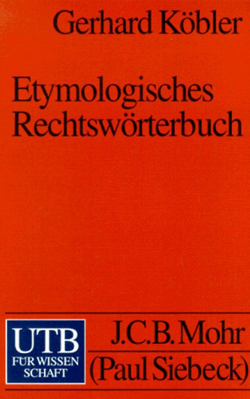 Etymologisches Rechtswörterbuch