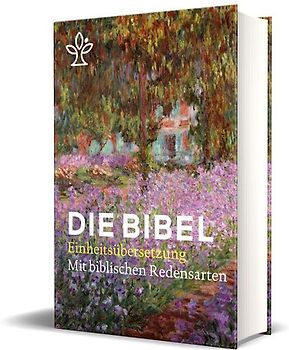 Die Bibel mit Umschlagmotiv Irisbeet und Redensarten