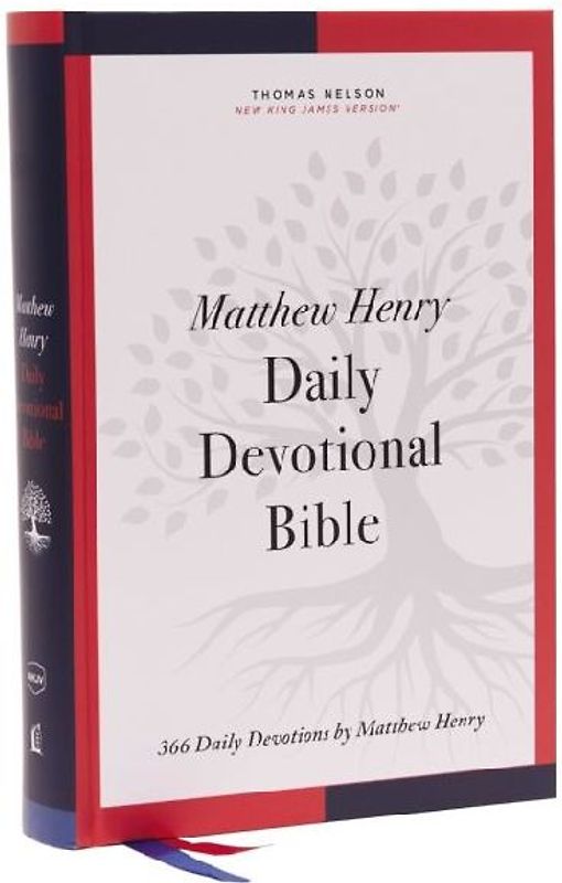 NKJV, Matthew Henry Daily Devotional Bible, Hardcover, Red Letter, Comfort Print