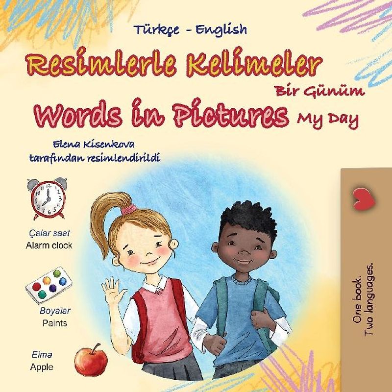 Words in Pictures - My Day (Turkish English Bilingual Children's Book)