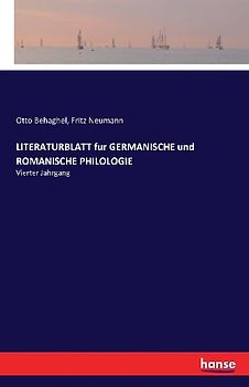 LITERATURBLATT fur GERMANISCHE und ROMANISCHE PHILOLOGIE