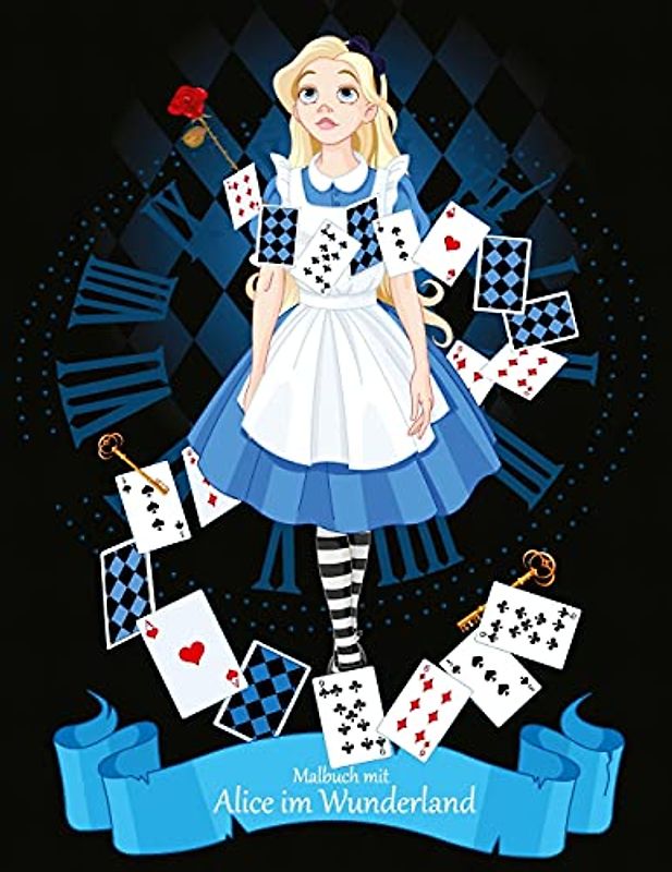 Malbuch mit Alice im Wunderland 1
