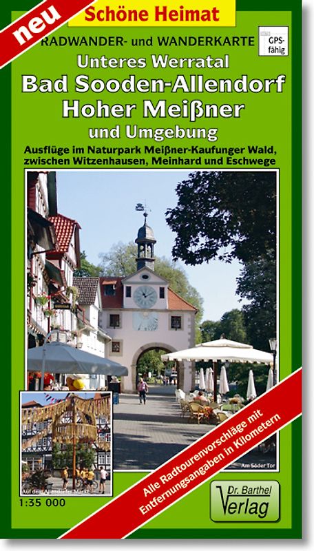 Radwander- und Wanderkarte Unteres Werratal, Hoher Meißner, Bad Sooden-Allendorf, Witzenhausen und Umgebung