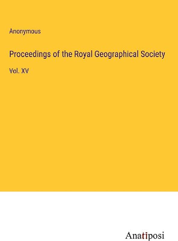 Proceedings of the Royal Geographical Society