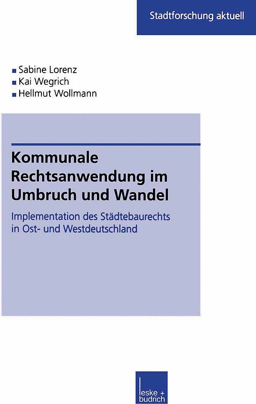 Kommunale Rechtsanwendung im Umbruch und Wandel