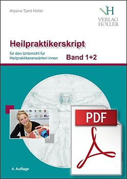 Heilpraktikerskript Band 1 und Band 2 zusammengefasst (farbig) plus pdf-Datei