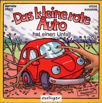Das kleine rote Auto hat einen Unfall