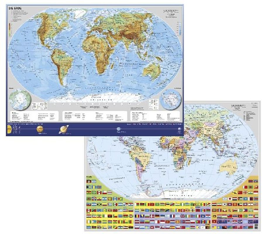 Die Erde physisch/politisch