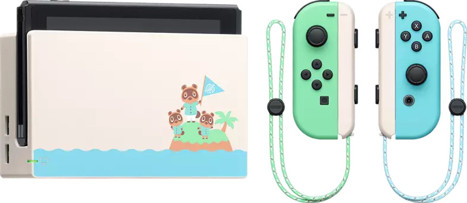 Nintendo Switch 32 GB [Animal Crossing: New Horizons Limited Edition incl. Mando azul/verde, Consola sin juego] blanco