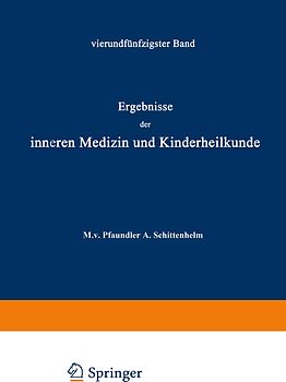 Ergebnisse der Inneren Medizin und Kinderheilkunde