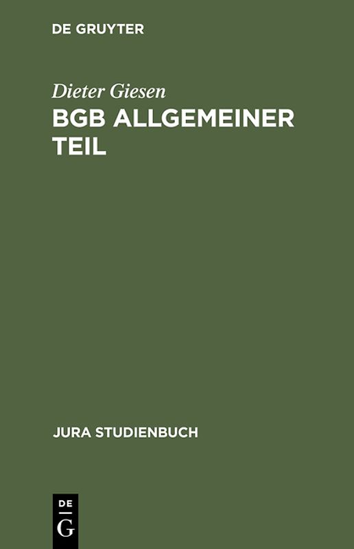 BGB Allgemeiner Teil