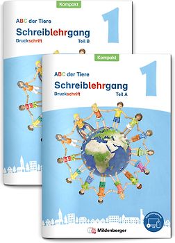 ABC der Tiere 1 Neubearbeitung – Arbeitsheft Druckschrift Kompakt, Teil A und B
