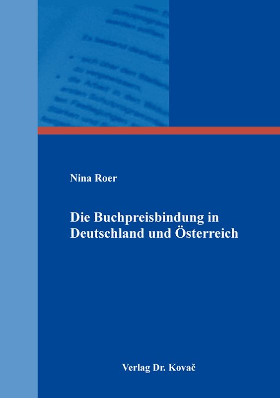 Die Buchpreisbindung in Deutschland und Österreich
