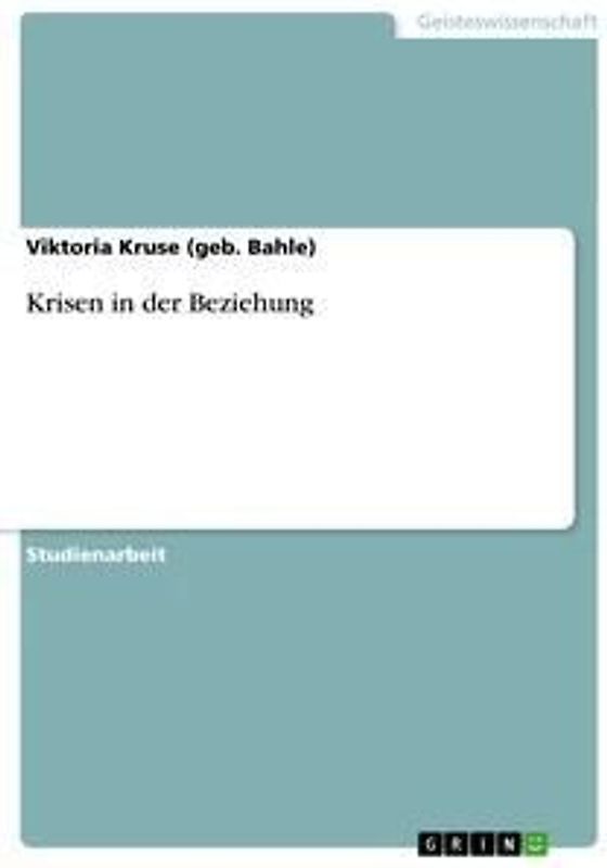 Krisen in der Beziehung