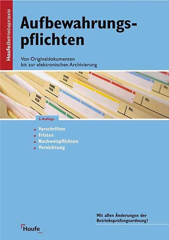 Aufbewahrungspflichten