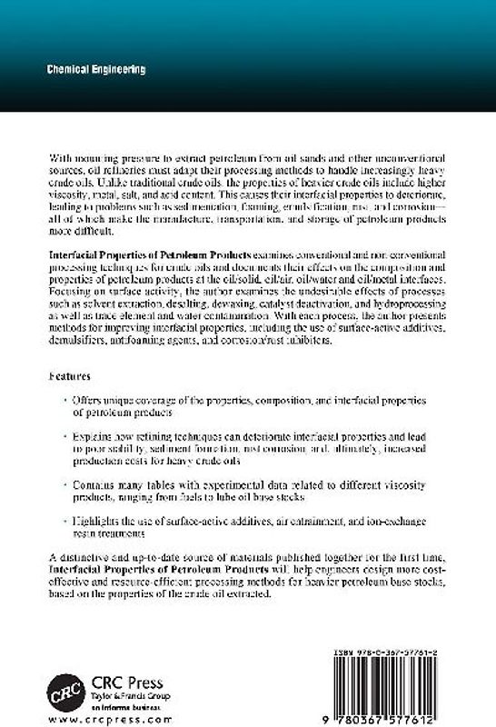 Interfacial Properties of Petroleum Products