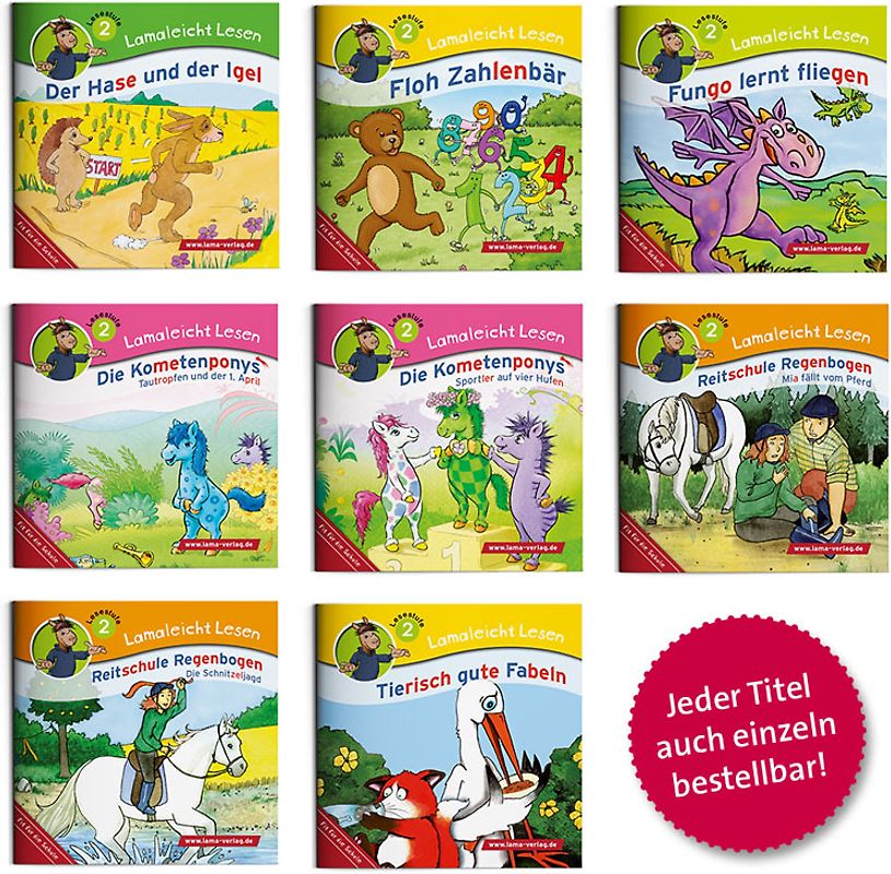 Lamaleicht Lesen Themenset Lesestufe 2