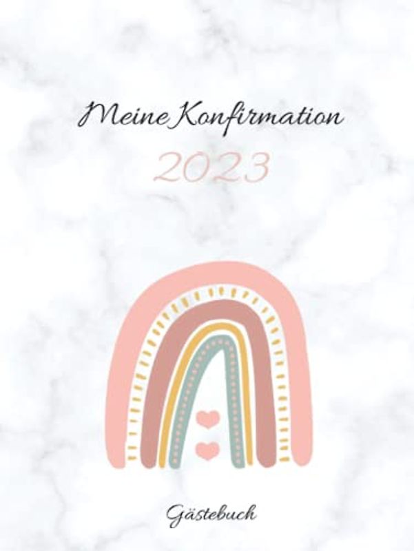Gästebuch - Meine Konfirmation: Erinnerungsbuch an die Konfirmation zum Eintragen von Glückwünschen | farbiges Geschenkbuch zur Konfi | Design Regenbogen