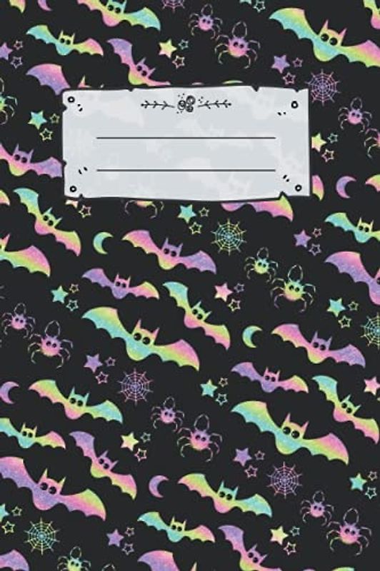 Pastel Goth Composition Notebook | With Cute Skulls | Lined Paper | 5 x 9 | A5 | 200 Pages