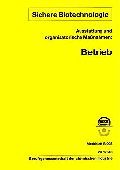 B 003 - Ausstattung und organisatorische Maßnahmen: Betrieb (BGI 630)