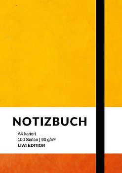Notizbuch A4 kariert - 100 Seiten Soft Cover - FSC Papier