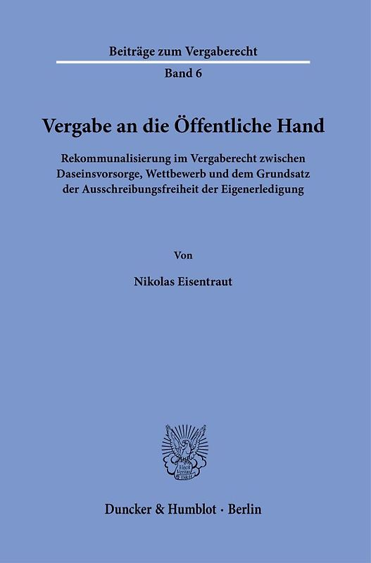 Vergabe an die Öffentliche Hand.