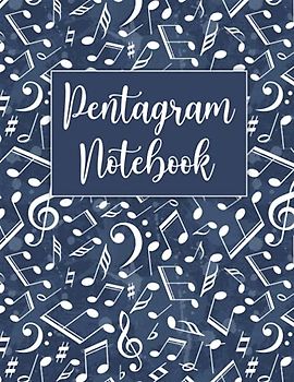 Pentagram Notebook: Music Writing Notebook for Adults and Kids 120 pages of Wide Staff Blank Standard Music Manuscript Paper - Music Notebook with Staff Paper - Manuscript Paper Grand Staff
