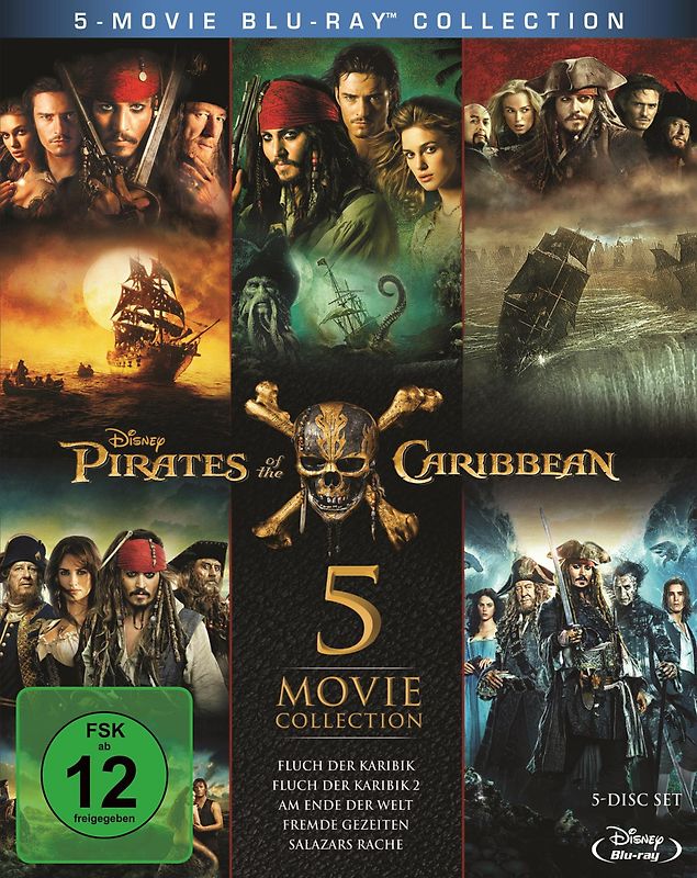 Pirates of the Caribbean 5-Movie Collection (5 Discs) Blu-ray Disc