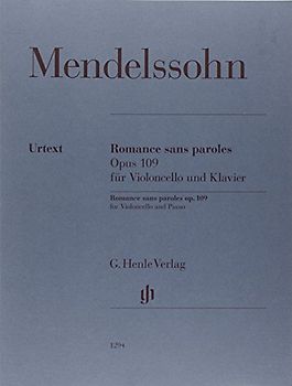 Romance sans paroles op. 109; Violoncello und Klavier: Besetzung: Violoncello und Klavier (G. Henle Urtext-Ausgabe)