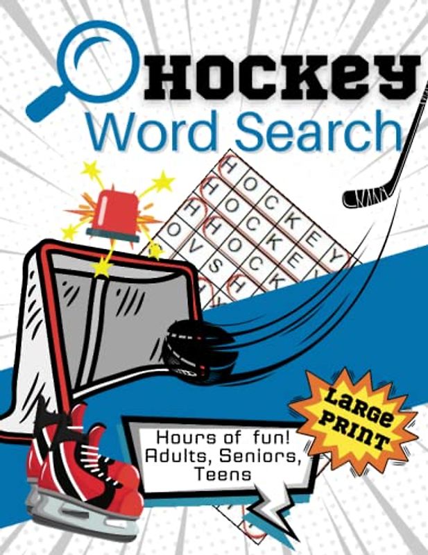 Hockey Word Search for Adults, Teens and Seniors: Hours of Fun!