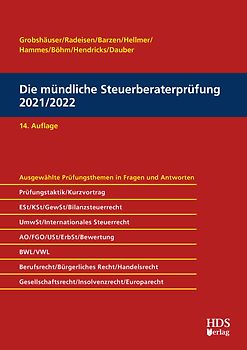 Die mündliche Steuerberaterprüfung 2021/2022