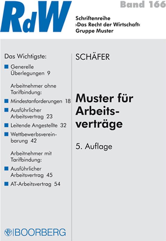 Muster für Arbeitsverträge