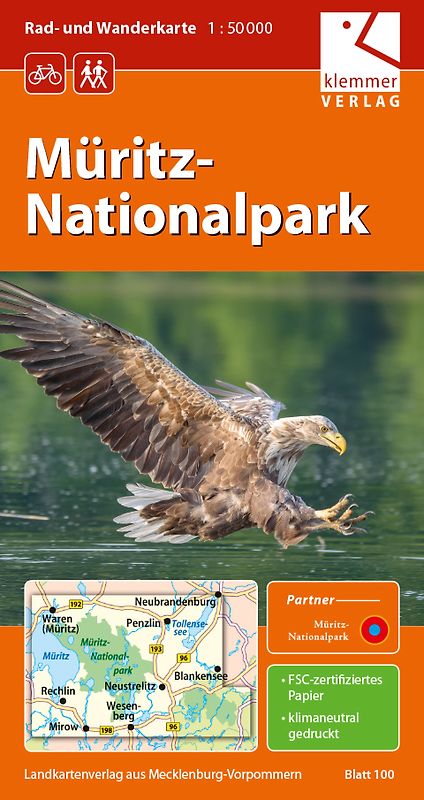 Rad- und Wanderkarte Müritz-Nationalpark