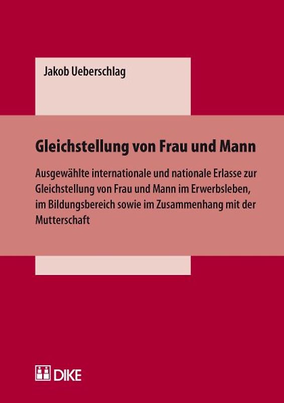Gleichstellung von Frau und Mann