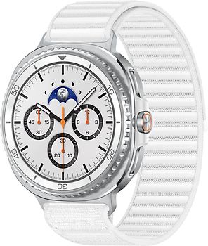 Samsung Galaxy Watch8 Classic 46 mm Boîtier aluminium blanc sur Confort M/L blanc [Wi-Fi]