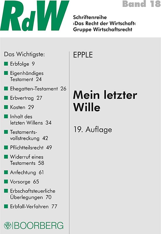 Mein letzter Wille
