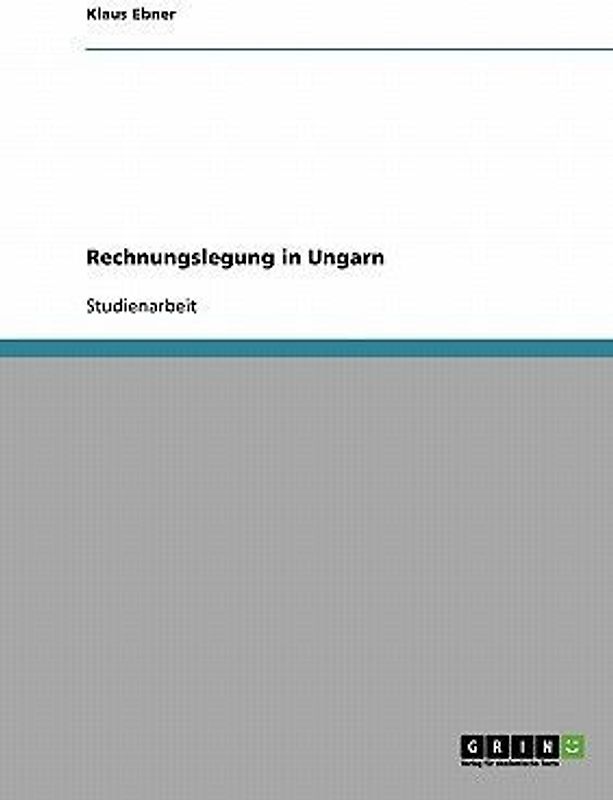 Rechnungslegung in Ungarn