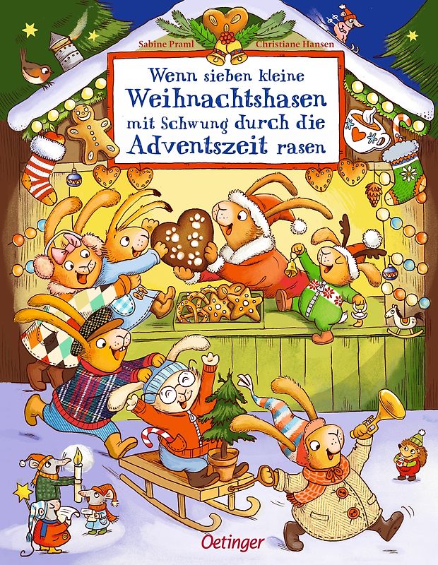 Wenn sieben kleine Weihnachtshasen mit Schwung durch die Adventszeit rasen