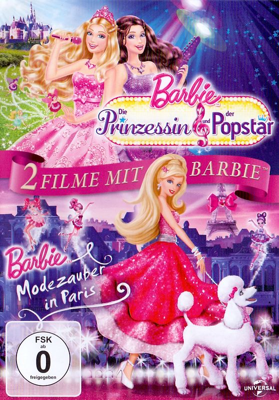 Barbie: Die Prinzessin und der Popstar / Modezauber in Paris [2 DVDs] DVD