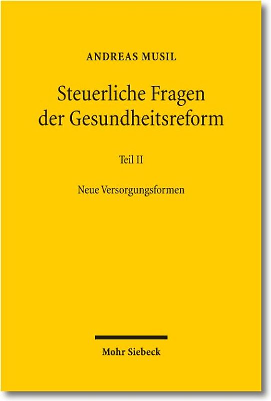 Steuerliche Fragen der Gesundheitsreform