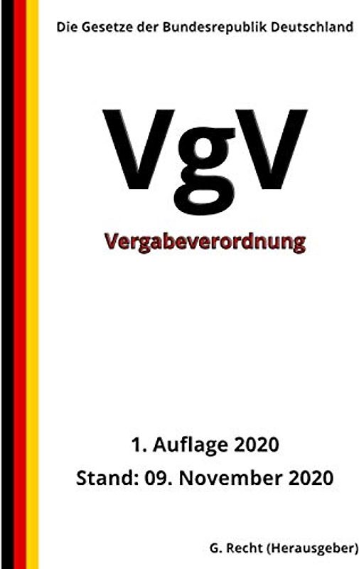 Vergabeverordnung - VgV, 1. Auflage 2020