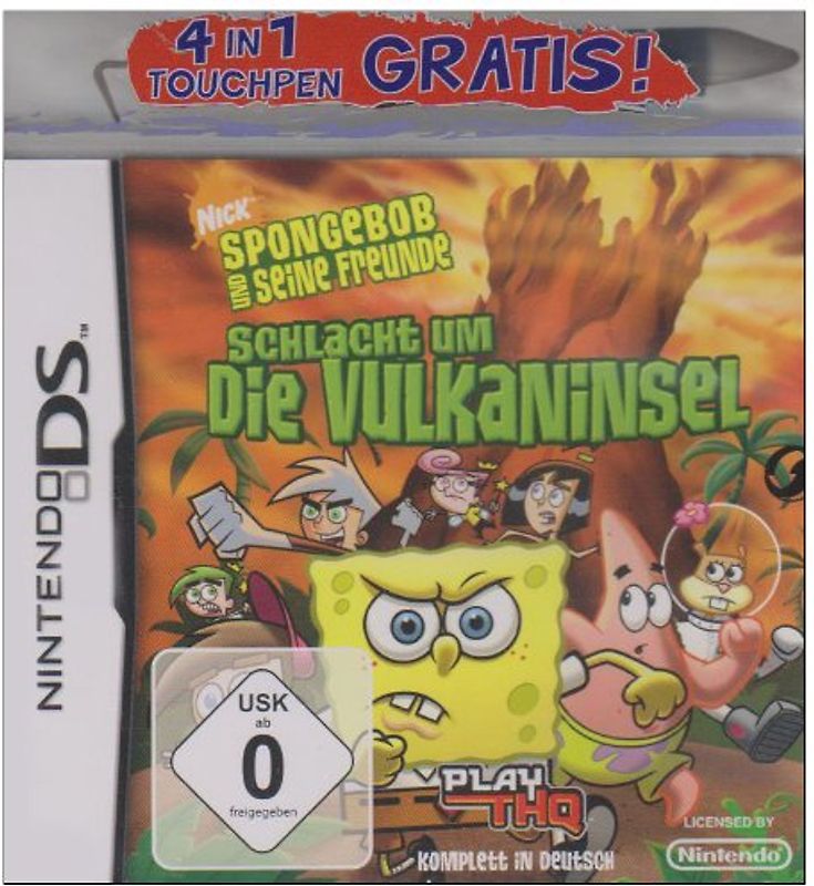 SpongeBob u. seine Freunde:Schlacht um die Vulkaninsel (On-Pack Action) Nintendo DS