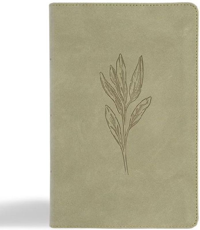 CSB Large Print Personal Size Reference Bible, Digital Study Edition, Sage Suedesoft Leathertouch, Indexed