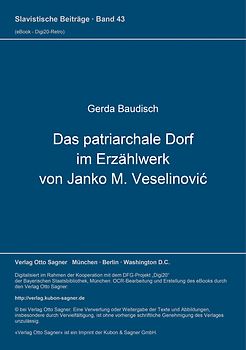 Das patriarchale Dorf im Erzählwerk von Janko M. Veselinović