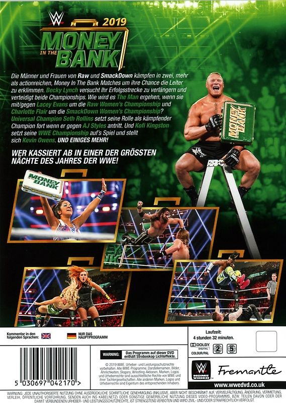 WWE: Money In The Bank 2019 DVD