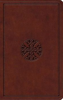 ESV Value Thinline Bible (Trutone, Brown, Mosaic Cross Design)