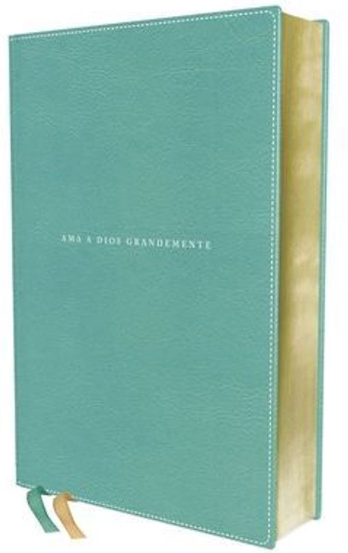 Nbla, Santa Biblia, AMA a Dios Grandemente, Interior a Cuatro Colores, Leathersoft, Turquesa, Comfort Print