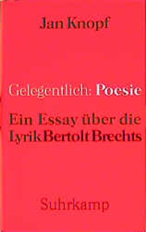 Gelegentlich: Poesie