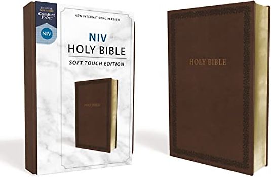 NIV, Holy Bible, Soft Touch Edition, Imitation Leather, Brown, Comfort Print